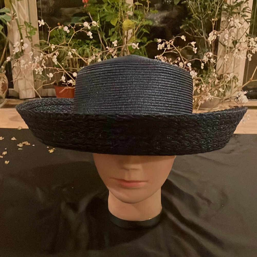 Chic Navy Straw 4 ways Hat